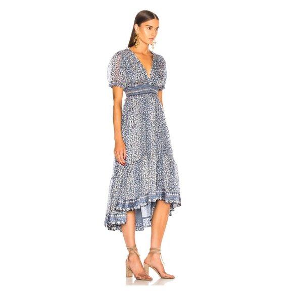 ⚡️Ulla Johnson Evania Silk Midi Dress in Sky Blue sz 2 - Picture 2 of 11